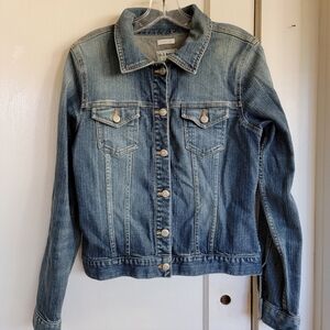 Old Navy Distressed Classic Indigo Jean Jacket